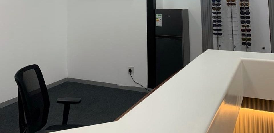 Reception desk at AmaQaphelo EyeCare Durban CBD